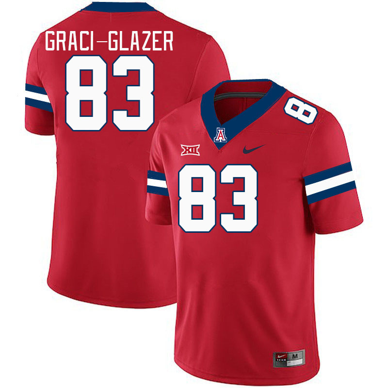 Men #83 Sam Graci-Glazer Arizona Wildcats Big 12 Conference College Football Jerseys Stitched-Red